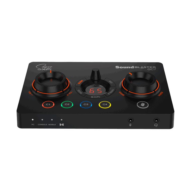 Външна, звукова, гейминг, карта CREATIVE SOUND BLASTER GC7 - USB DAC, Scout Mode, SXFI Battle, Streaming, Super X-Fi