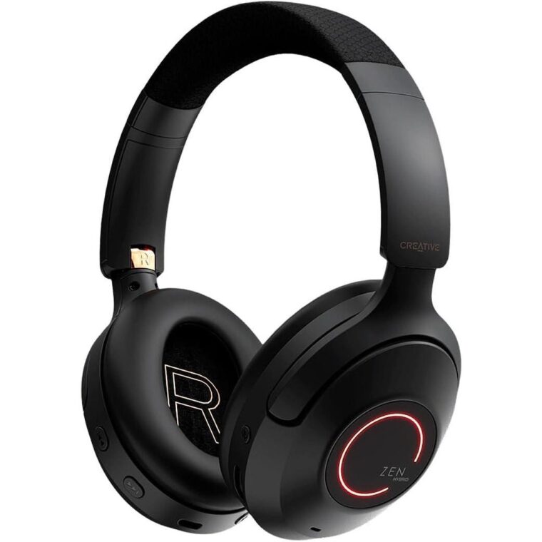 Безжични Over-ear Слушалки Creative Zen Hybrid Pro; EF1040, Bluetooth 5.3 с LE Audio, Хибридно Активно Шумопотискане и Ambient Mode, до 100 часа Работа без ANC