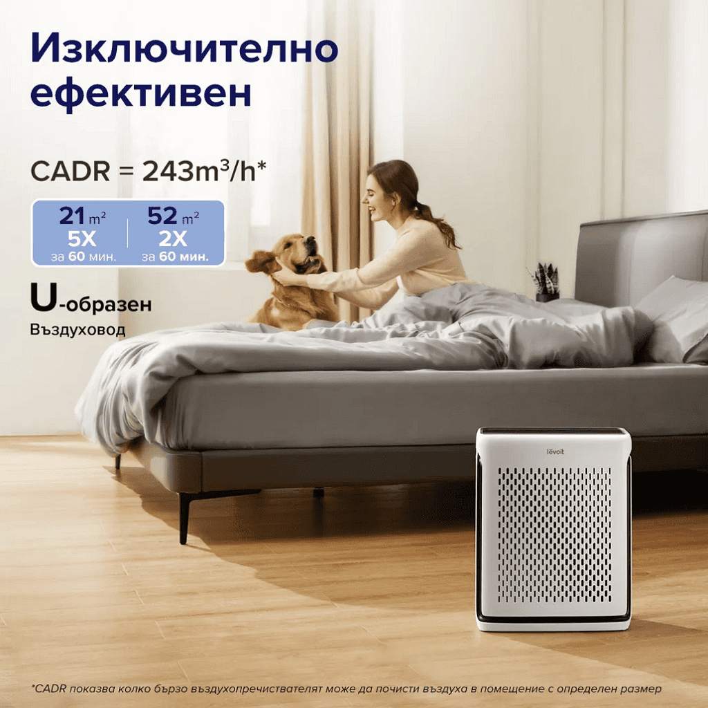Пречиствател Levoit Vital 100S Pro в жилищна стая