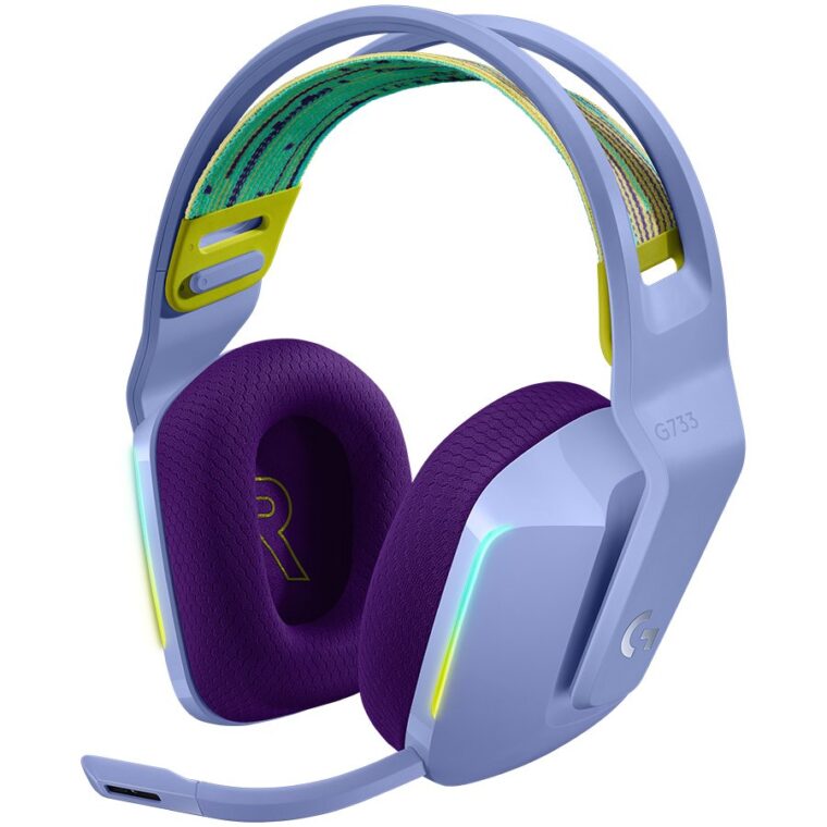 Геймърски слушалки Logitech G733 Blue Lightspeed Wireless RGB, Микрофон,  LOGITECH-HEAD-G733-BL