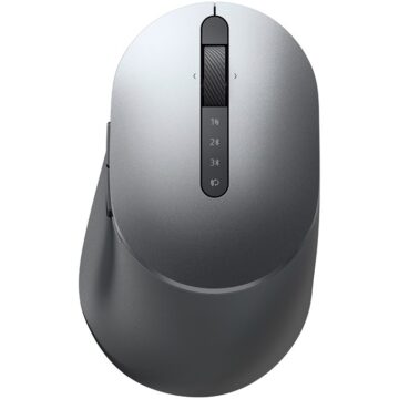 Безжична мишка Dell MS5320W, Оптична, 2.4 GHz, Bluetooth 5.0, Ергономична, 1600 DPI, Сив