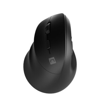Безжична мишка Natec Crake 2, Vertical Mouse, BLUETOOTH 5.2 + 2.4GHZ, Left handed, Черен