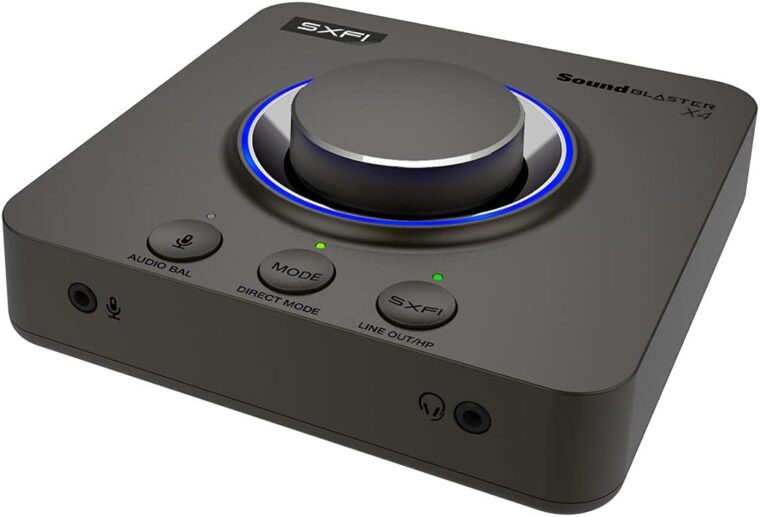 Външна звукова карта Creative Sound Blaster X4, USB-C, DAC усилвател, Super X-FI, TOSLINK
