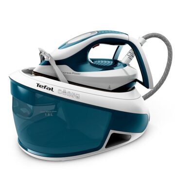 Парогенератор Tefal Express Power SV8111E0, 2800W, 1200 g/min, Помпа- 6.2 bars, Резервоар-1.8L, Auto off, ECO, Anti calc, Син/бял