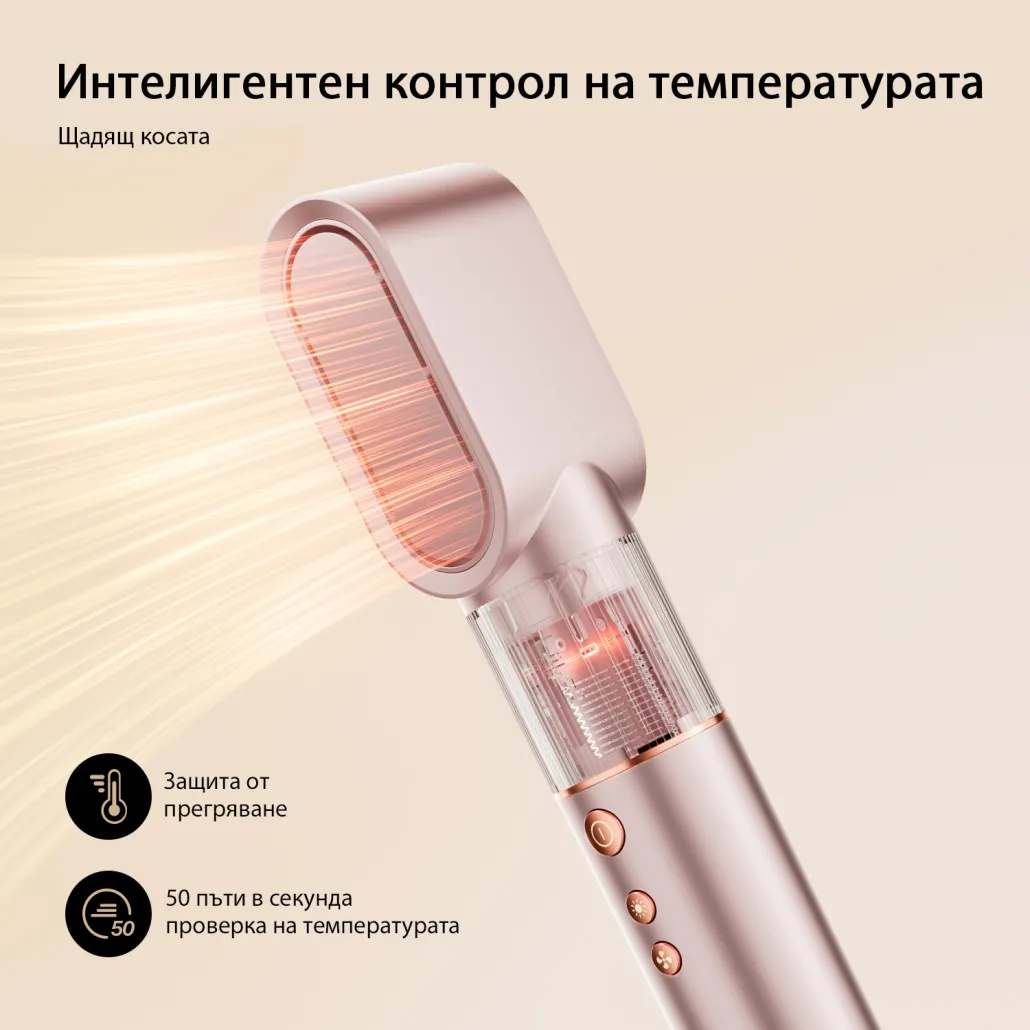 Мултистайлър 3-в-1 JIMMY HF9, 3 скорости, 3 степени, Йонизация, Аксесоари, Розово злато 3 Мултистайлър 3-в-1 JIMMY HF9, 3 скорости, 3 степени, Йонизация, Аксесоари, Розово злато - Image 3