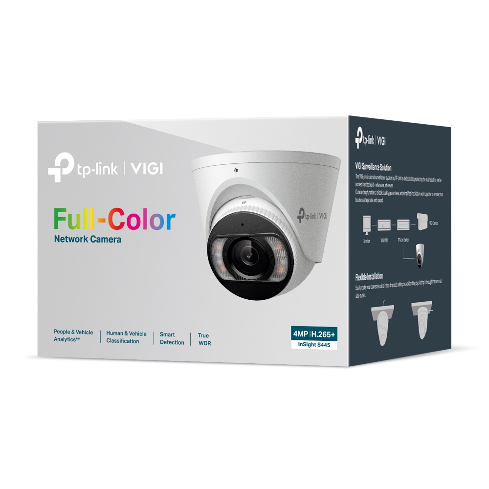 4MP пълноцветна куполна мрежова камера TP-Link VIGI InSight S445(2.8mm) 5 4MP пълноцветна куполна мрежова камера TP-Link VIGI InSight S445(2.8mm) - Image 5