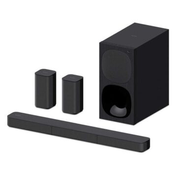 Саундбар система Sony HT-S20R, 5.1 ch, 400 W, Жичен, Bluetooth 5.0, Съраунд звук, Дистанционно, Черен