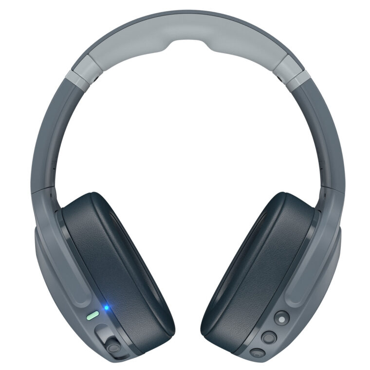 Безжични слушалки с микрофон Skullcandy Crusher Evo Chill Grey, Сгъваеми, Bluetooth, Регулируем бас, Бързо зареждане, Тъмносив