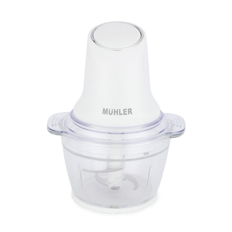 Мини чопър MUHLER MCH-5088, 500W, Стъклена купа, 4 остриета от неръждаема стомана,  2 степени + Пулс, Бял