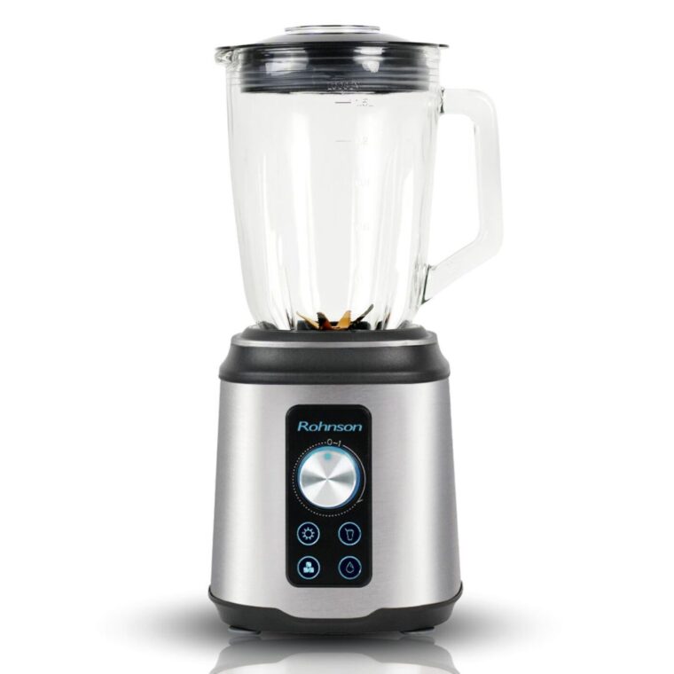 Блендер Rohnson R-5343, 1500W, Стъклена кана 1.5 л, 6 титаниеви остриета, 1 скорост + Пулс, 4 функции, Сребрист