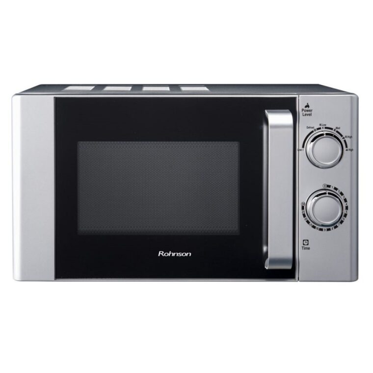 Микровълнова фурна Rohnson R-2037, 700W, Обем 20 л, 6 степени, Таймер, Сив