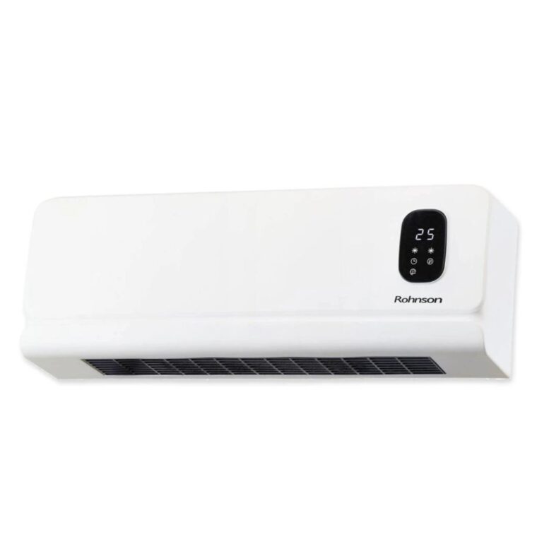 Стенен конвектор Rohnson R-6069, 2000W, Помещения до 26 m², Керамичен PTC нагревател, LED дисплей, Таймер, Дистанционно, Бял