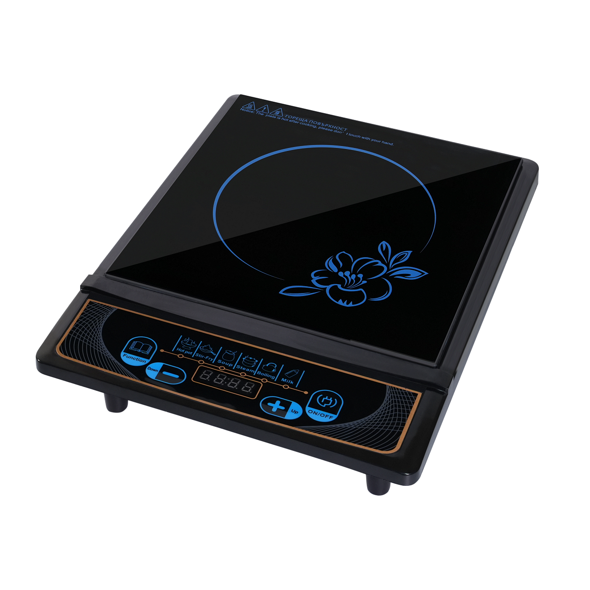 Единичен индукционен котлон ELITE EIP-1253P, Мощност 1500 W, Керамично стъкло, Сензорно управление, Защита от прегряване, Автоматично изключване, Черен 1 ЕДИНИЧЕН ИНДУКЦИОНЕН КОТЛОН ELITE EIP-1253P