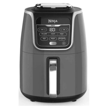 Фритюрник с горещ въздух Ninja MAX AF160EU, Мощност 1750 W, Капацитет 5.2 л, 6 програми, Температура до 240°C, Незалепващо керамично покритие, Сив