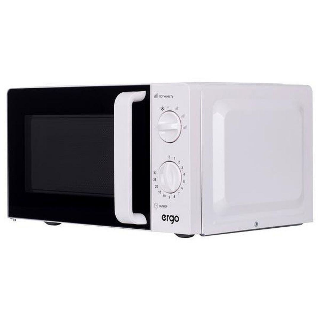 Микровълнова фурна ERGO Y30MW, Мощност 700 W, Капацитет 20 л, 6 нива, Емайлирано вътрешно покритие, Таймер, Функция размразяване, Бял 2 Микровълнова фурна ERGO Y30MW, Мощност 700 W, Капацитет 20 л, 6 нива, Емайлирано вътрешно покритие, Таймер, Функция размразяване, Бял - Image 2