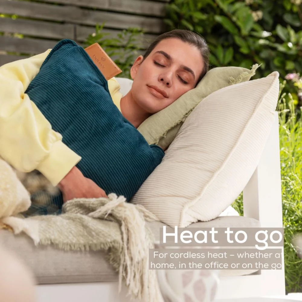 Термоподложка Beurer HK 77 Heaty, Безжична Работа с Литиево-йонна Батерия, 3 Температурни Настройки, Бързо Нагряване, до 4 часа Работа, Автоматично Изключване след 90 минути 2 Термоподложка Beurer HK 77 Heaty