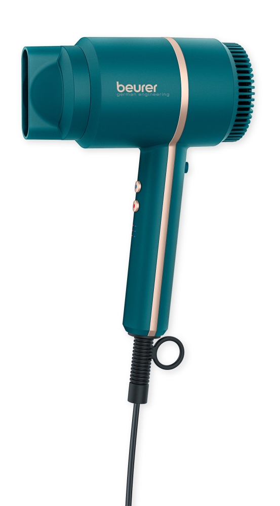 Сешоар Beurer HC 35, Мощност до 2000 W, 3 степени, 3 температури, Йонна функция, Чанта за съхранение, Тюркоаз