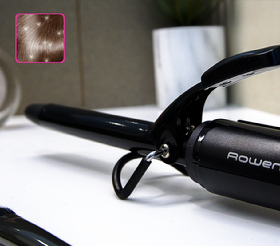 Маша за коса Rowenta CF2133F0, Керамично покритие, Температура до 180 °C, Йонизираща функция, Черен 5 Маша за коса Rowenta CF2133F0