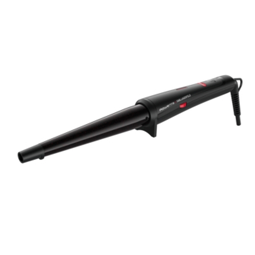 Маша за Коса Rowenta CF324LF0, Конична, Покритие Keratin & Glow, Температура до 200 °C, Естествен Турмалинов Йонизиращ Ефект, Черен с червен