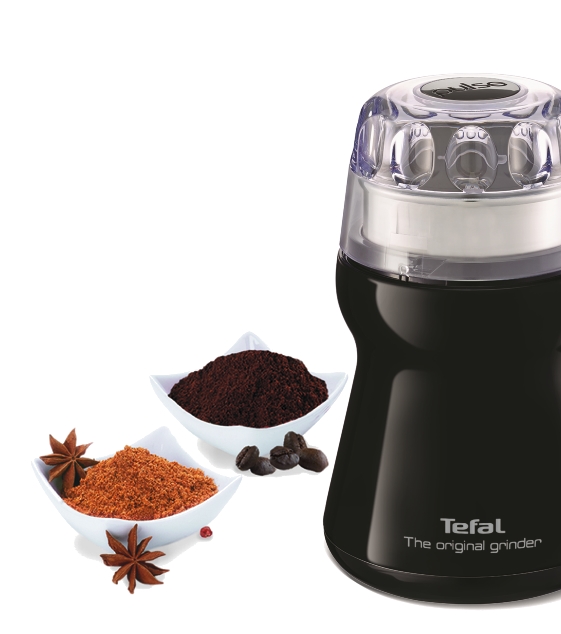 Кафемелачка за кафе и подправки Tefal GT110838, Мощност 180 W, Капацитет 50 гр, Ножове от неръждаема стомана, Черен