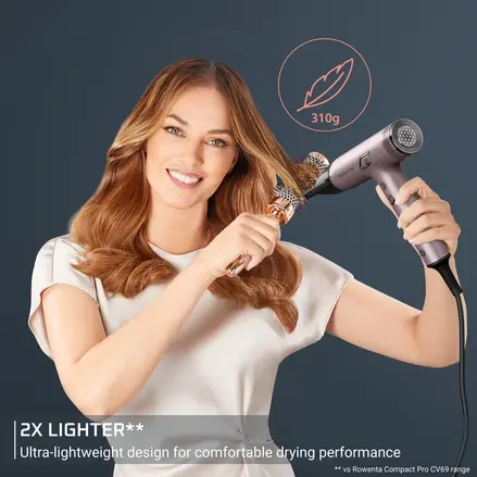 Сешоар Rowenta HY8530E0,1700 W Мощност, 3 Температурни и 3 Скоростни Настройки, Йонизираща Функция, Функция за Студен Въздух, Въздушна Струя до 266 Km/h, Концентратор 4 Mm, Концентратор 6 Mm, Розово Злато 8 Сешоар Rowenta HY8530E0 в розово злато