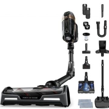 Безкабелна прахосмукачка Rowenta RH99G3WO X-Force Flex 15.60 Aqua, черен и кафяв