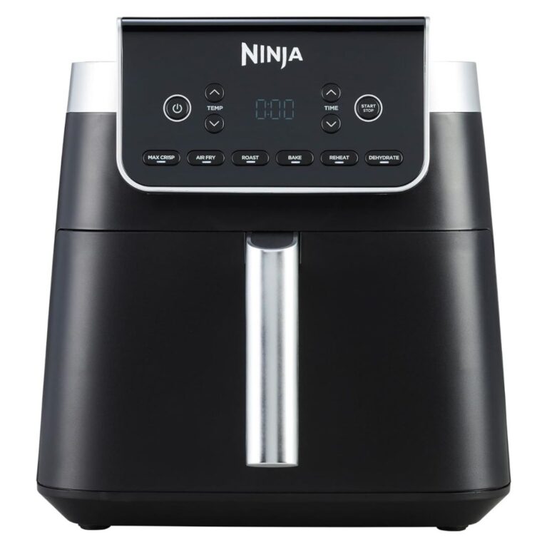 Фритюрник с горещ въздух Ninja MAX PRO AF180EU, Мощност 2000 W, Обем 6.2 л, 6 програми, Незалепващ, Черен / Бял