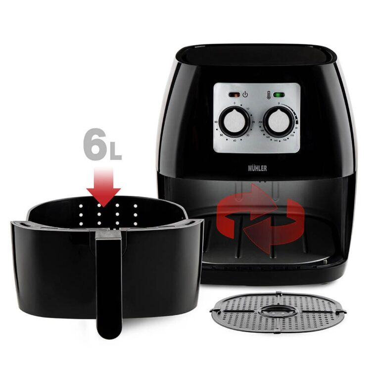 Фритюрник с горещ въздух Muhler MFX-655X Black, 6L, 1700W, Черен