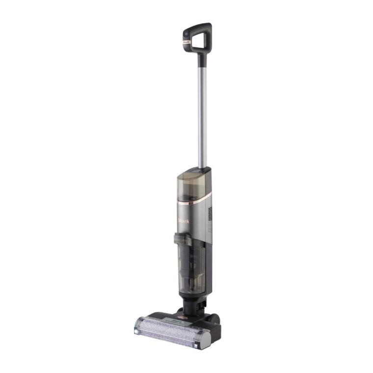 Вертикална прахосмукачка Shark HydroVac WD210EU, 3 в 1 ( изсмуква, измива и се самопочиства), Безжична, Мощност 120 W, Батерията до 25 минути, 2 режима, Контейнер 0,5 л, Тъмносив