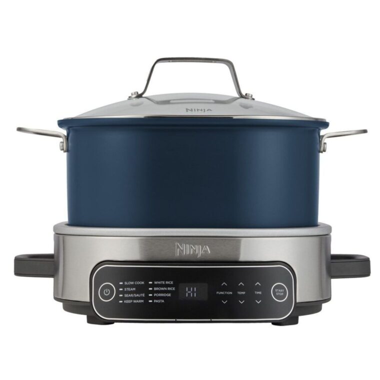 Мултикукър Ninja Foodi 8 в 1 MC1101EU, Мощност 1400W, Капацитет 6 л, 8 програми, Температура до 240°C, Незалепващ, Съд за готвене във фурна, Тъмносин