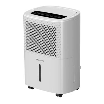 Обезвлажнител Rohnson R-9610, Мощност 200W, Капацитет 10 л/ 24 ч, За помещения до 45 m², Йонизираща функция, Резервоар 2 л, Бял