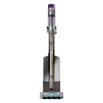 Вертикална безжична прахосмукачка Shark PowerDetect Clean & Empty IP3251EUT, Мощност 380 W, Батерия до 70 мин., 3 режима, Догинг станция, 3 накрайника, Самопочистване, Самозареждане, Сив