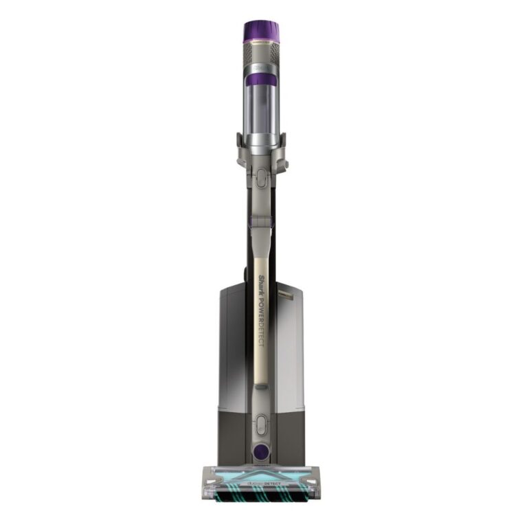 Вертикална безжична прахосмукачка Shark PowerDetect Clean & Empty IP3251EUT, Мощност 380 W, Батерия до 70 мин., 3 режима, Догинг станция, 3 накрайника, Самопочистване, Самозареждане, Сив
