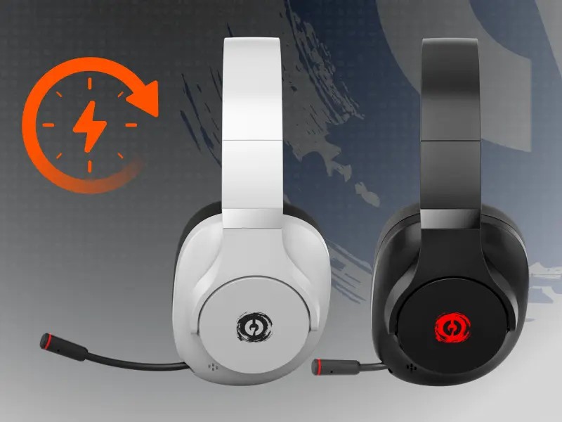 Гейминг Слушалки CANYON EGO GH-16, 3 режима на свързване, Ниска латентност, Bluetooth 5.3, 40 мм говорители, Стерео, Микрофон, Бял 9 Гейминг слушалки CANYON EGO GH-16