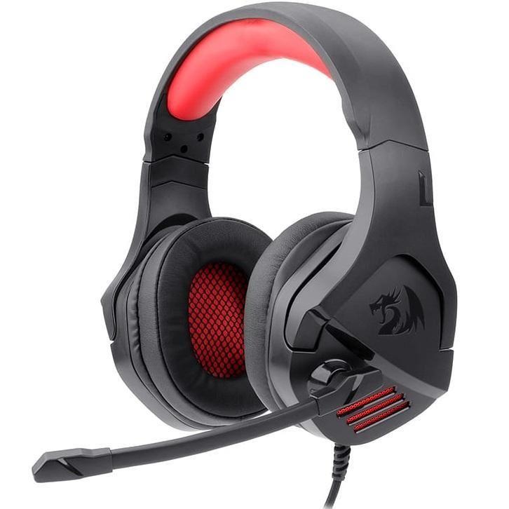 Геймърски Слушалки с Микрофон REDRAGON Theseus H250,50 мм Говорители, USB и Два 3,5 мм Жака, Управление от USB Кабела, TRRS Адаптер, 2 м Кабел, Гаранционна Карта, Черен