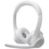 Безжични слушалки Logitech Zone 300, Bluetooth, Multipoint до 2 устройства, 2 динамични 30 мм говорителя, Микрофон, Бял 2 Слушалки Logitech Zone 300 в цвят Off-White