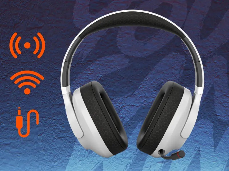Гейминг Слушалки CANYON EGO GH-16, 3 режима на свързване, Ниска латентност, Bluetooth 5.3, 40 мм говорители, Стерео, Микрофон, Бял 8 Гейминг слушалки CANYON EGO GH-16