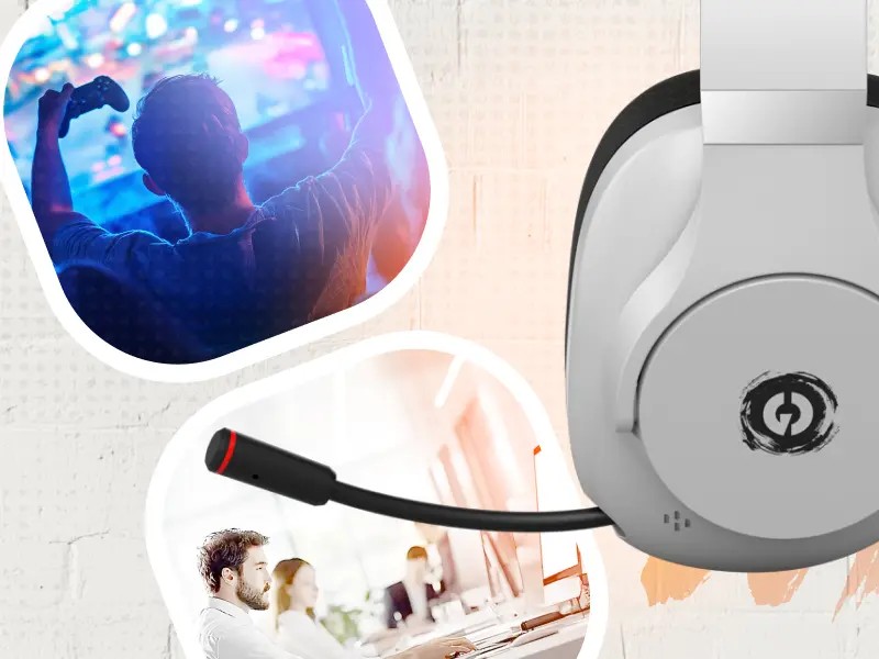 Гейминг Слушалки CANYON EGO GH-16, 3 режима на свързване, Ниска латентност, Bluetooth 5.3, 40 мм говорители, Стерео, Микрофон, Бял 16 Гейминг слушалки CANYON EGO GH-16
