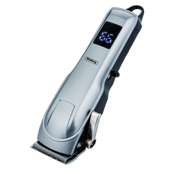 Безжична машинка за подстригване Rosberg R51810Q, Мощност 5W, Батерия Li-ion 1200 mAh, Остриета от неръждаема стомана, 4 гребена, USB зареждане, Автономия до 90 минути, Сребрист