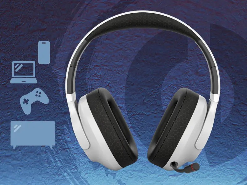 Гейминг Слушалки CANYON EGO GH-16, 3 режима на свързване, Ниска латентност, Bluetooth 5.3, 40 мм говорители, Стерео, Микрофон, Бял 15 Гейминг слушалки CANYON EGO GH-16