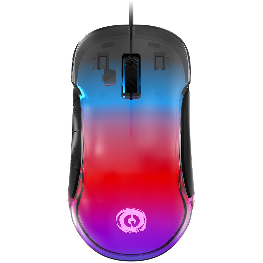 Жична Геймърска Мишка CANYON Braver GM-728, LED Crystal Дизайн, 7 Програмируеми Бутона, Оптичен Сензор Instant 825 до 12800 Dpi, Амбидекстърна Форма, USB Кабел, Ръководство за Бърз Старт и Гаранционна Карта 6 Жична геймърска мишка CANYON Braver GM-728 с RGB Crystal дизайн