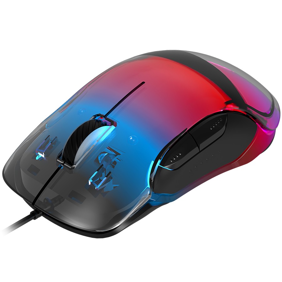 Жична Геймърска Мишка CANYON Braver GM-728, LED Crystal Дизайн, 7 Програмируеми Бутона, Оптичен Сензор Instant 825 до 12800 Dpi, Амбидекстърна Форма, USB Кабел, Ръководство за Бърз Старт и Гаранционна Карта 9 Жична геймърска мишка CANYON Braver GM-728 с RGB Crystal дизайн
