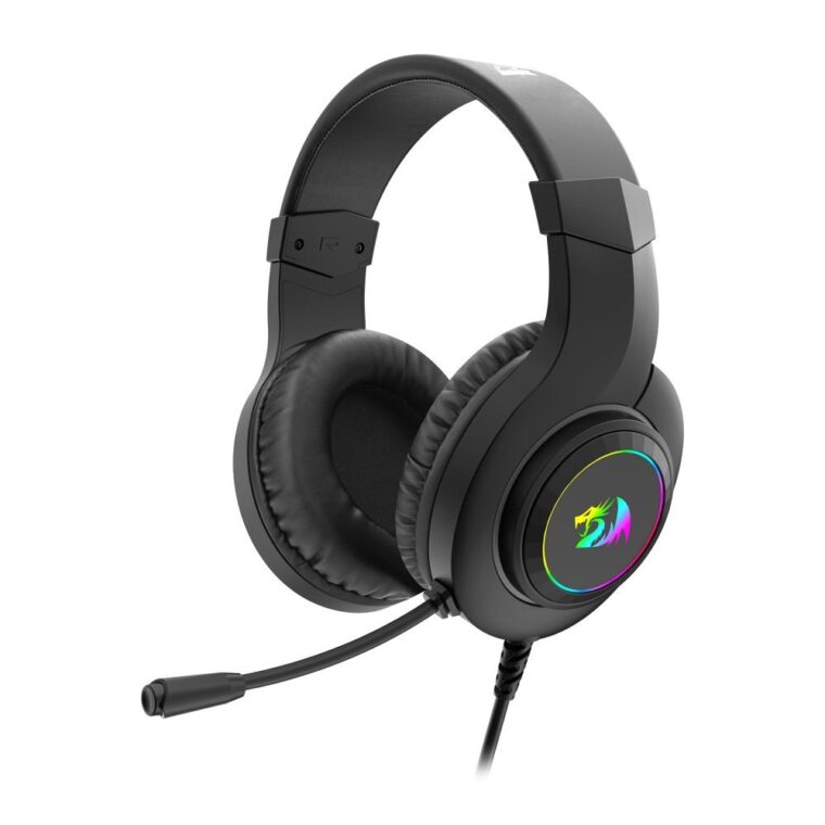 Геймърски Слушалки REDRAGON H371-RGB / Hylas, Жична USB Връзка, Стерео Звук с 50 мм Драйвери, RGB Подсветка, Вграден Микрофон, Силата на Звука Се Управлява от Колело на Слушалките, Черен