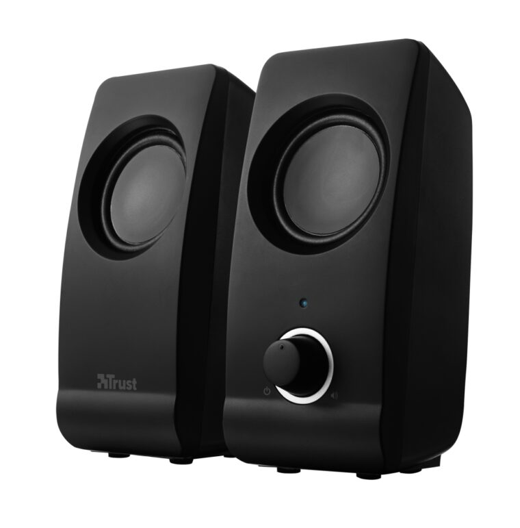 Компютърни тонколони Trust Remo 2.0, 8 W RMS, 16 W пикова мощност, 2 сателита, Говорители 60 мм, USB захранване, Контрол на звука, Черен