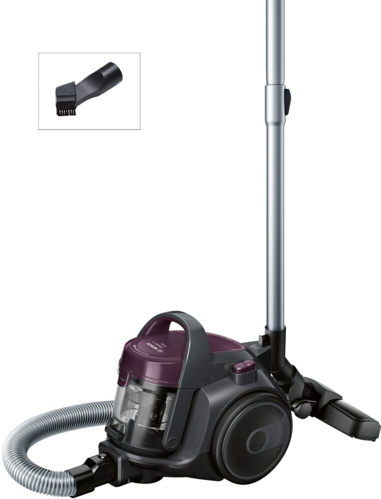 Прахосмукачка Bosch BGC05AAA1, Мощност 700 W, Без торба, Контейнер 1.5 л, Виолетов