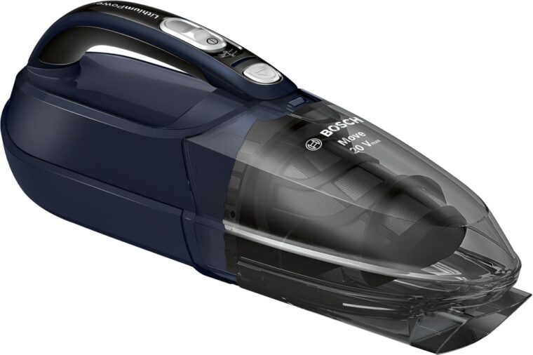 Ръчна прахосмукачка Bosch BHN20L Move Lithium 20Vmax, Батерия до 45 мин., 2 степени, Контейнер 0,3 л, Син