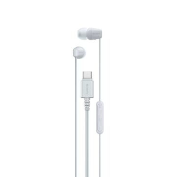 Бели жични вътрешноушни слушалки SONY IER-EX15C с USB-C