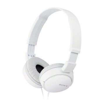 Бели жични over-ear слушалки SONY MDR-ZX110AP с микрофон