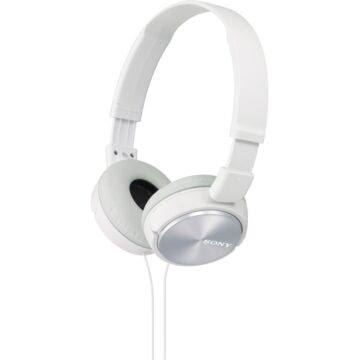 Бели жични on-ear слушалки Sony MDR-ZX310