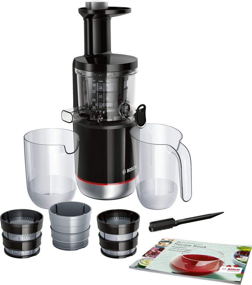 Сокоизстисквачка Bosch MESM731M VitaExtract, Бавнооборотна, Мощност 150 W, 1 скорост, Тританов вал, Студено пресоване, Без BPA, Черен 1 Сокоизстисквачка Bosch MESM731M VitaExtract, Бавнооборотна, Мощност 150 W, 1 скорост, Тританов вал, Студено пресоване, Без BPA, Черен